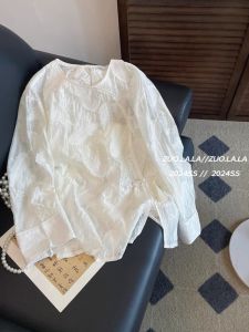 New Chinese Style Thin Heavy Embroidery Long Sleeve Shirt Women Summer Large Size Loose Personality Inner Wear Top