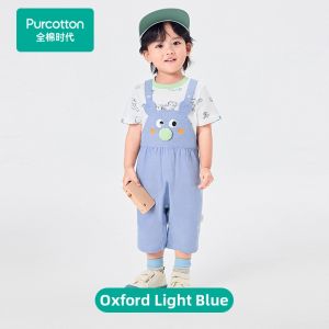 Purcotton | Cotton Boys Overalls Set Summer