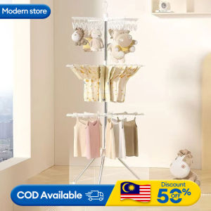 3 Tier Multi functional Pakaian bayi rak Ampaian Penyidai Baju Foldable Clothes Drying Rack