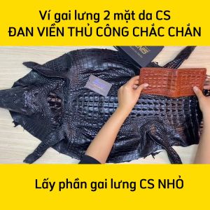 [FREE SHIP] BÓP DA CÁ SẤU 2 MẶT CAO CẤP CHO NAM MADE BY OVENIS