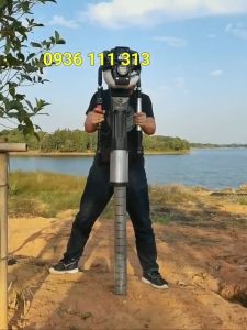 Máy Đóng Cọc Hàng Rào Sân Vườn Máy Ép Cọc Chạy Xăng