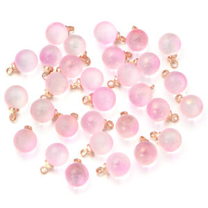 30PCS Glass Gradient  Pendant Gold Powder Ornaments For Jewelry Making DIY Bracelet Earrings Key Chain Necklace Jewelry Making