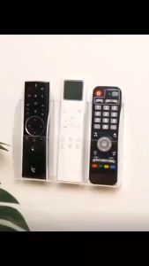 1/2Pcs Transparent Remote Controller Box Acrylic TV Air Conditioner Remote Control Holder Wall Mounted Box with Hook