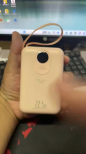 (CCC & มอก.) SAJAI สะใจ S24 2/30000mAh(ฟรีซองกันน้ำ)มีLCD สายในตัว4สาย PD22.5W/2.1A รองรับ 15/16