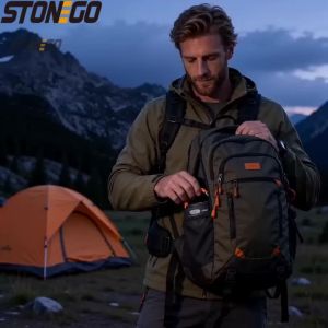 Đèn Lồng Cắm Trại LED Có Thể Sạc Lại 1800mAh Độ Sáng 300LM 4 Chế Độ Chiếu Sáng Đèn Lều Di Động Có Đế Nam Châm Cho Ngoài Trời