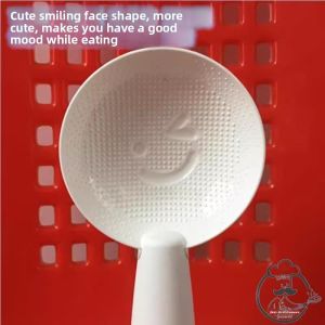 Besee | Imported Large Non-Stick Rice Spoon Standable with Smile Face