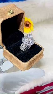 Nhẫn nữ mạ vàng phong cách thời thượng N869 đá trà -Tubi Cony - Bao hoàn tiền bao đổi trả trong 07 ngày