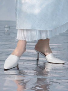 Summer New White Vintage Stylish Pointed High Heels