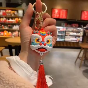 หัวสิงโต กุญแจรถ ห้อย กระเป๋า พวงกุญแจหัวสิงโต สิงโตนําโชค