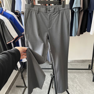 Quần Dài Nam Thường Ngày Sang Trọng Mềm Mại Màu Sắc Mùa Xuân Hè Quần Dài Ống Đứng Chống Khuẩn Màu Trơn Thời Trang