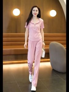 Fashion Casual Set Womens New Age Reducing Temperament Sports Summer Two Piece Set