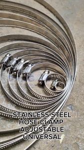 Stainless Steel 304 Hose Clamp Size 1/2" to 6" Diameter Tubing Clamp Universal Fit Non-Corrosion Stainless Adjustable