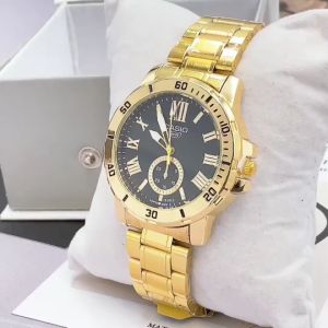 นาฬิกาคาสิโอ นาฬิกาผู้ชาย นาฬิกาข้อมือชาย นาฬิกาผู้ชายเท่ๆ นาฬิกาข้อมือผช รุ่น VD200G สายนาฬิกา สแตนเลส หน้าปัดวงใน หรูหรา ขนาด 40 มม