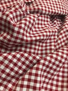 Vải Cotton sọc caro 8ly đỏ mềm mịn mát(khổ 1m5)may đầmáo sơ mi