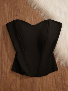 Áo Ba Lỗ Màu Đen Pure Desire Đa Năng Cho Nữ Áo Khoác Ngoài Áo Ba Lỗ Vai Một Từ Trong Ra Ngoài Áo Ba Lỗ Ôm Vừa Vặn Ngọt Ngào Và Cay Nồng