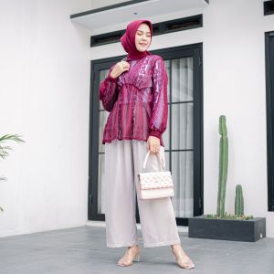 Atasan Lace Brokat|Blouse Lace Brokat Korean|Kondangan|wisuda