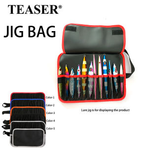 TEASER JIGBAG Rolling Fishing Bait Bag Portable Waterproof Folding Fishing Bait Bag Iron Plate Lead Fish Storage Bag
