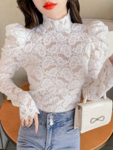Lace Collar Hollow Out Knit Top