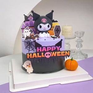 | Cake Decoration | Halloween Theme Ghost Bat Witch Pumpkin Paper Acrylic Cake Topper 万圣节系列南瓜女巫蝙蝠纸插牌亚克力蛋糕装饰