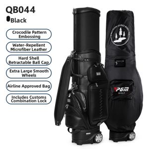 PGM GOLF | Extensible Golf Bag for Men Hard Shell with Rain Cover