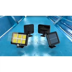 Lampu Taman Tenaga Surya Waterproof Untuk Penerangan Luar Ruangan Lampu Tenaga Surya Otomatis Panel PIR Motion Sensor 56 LED 400 Lumens - TaffLED DPT18