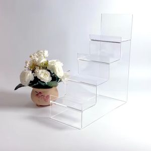 ชั้นอะคริลิคใส มี4ชั้น ชั้นโชว์โมเดล ขนาด ก10xย23xส26cm สีใส/ดำ เป้าหมายและหน้ากั้นกันตก ชั้นวางอะคริลิค ชั้นวางน้ำหอม (ปลาหน้าแคบ)