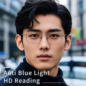 Kính Đọc Sách chặn Đèn xanh dương chống mỏi mắt/Chói/UV khung Titan nguyên chất chống ánh sáng xanh Kính mắt Viễn Đèn xanh dương