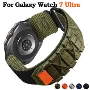 Nylon strap for Samsung Galaxy Watch 7 Ultra 47mm band sport bracelet camera ultra watchband