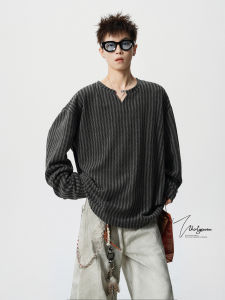 V37 | Textured Pattern Base Layer Casual T-Shirt