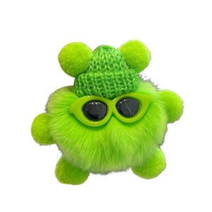 GStar Cute Plush Doll Pendant Keychain Bag Ornament Multi-Purpose Small Fluffy Balloon Keychain Small Briquettes Cute Bag Ornaments Car Keychains Mobile Phone Pendants
