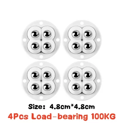 4Pcs Self Adhesive Mute Ball Universal Wheel 4/3/2/1 Beads Furniture Casters Wheels Stainless Steel Wheel 360° Rotation Pulley