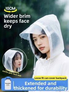 Portable Rain Poncho for Adults Thick Weatherproof