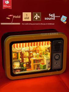 DIY Mini House Model Building Kit Handmade Assembly Toy Scene Miniature Landscape Birthday Gift for Girls Wooden Blocks Toy