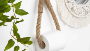 Rope Towel Holder Ring Bathroom Wall Mount Rack