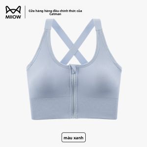 Áo ngực thể thao nữ MiiOW Cat Person làm bằng vải co giãn khóa kéo trước ôm sát
