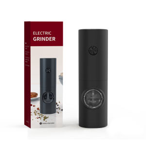 cliton | Portable Adjustable Electric Pepper Mill Battery-operated Automatic Salt and Pepper Grinder Set with Led Light
