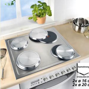 4Pcs New Cook Top Electric Stove Stainless Steel Stove Top Covers Stove Cover Kitchen Tools Round Burner Cover