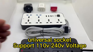 Emika Choice Universal Multiplug 2M Power Socket Extension Wire With 3 USB 6 Ports Power Strip Surge Protector Adapter Socket Extension Plug