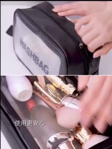 Tas Kosmetik Transparant WASHBAG Pouch Travel Make Up Bag Organizer Dompet Kosmetik Toiletry Waterproof Pouch Kosmetik /Washbag Tas Kosmetik Waterproof Anti Air - Travel Bag - Tas Kosmetik - Pouch kosmetik - Washbag - Tas Peralatan mandi