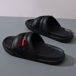 Mens Summer Anti-Slip Casual Slip-On Soft Bottom Outdoor Sports Simple One-Strap Slippers Comfortable EVA Flat Heel Sandals