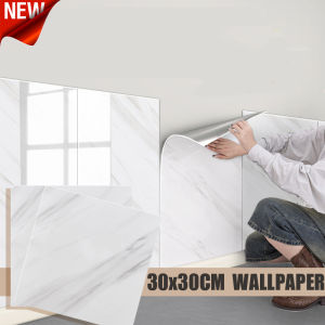 DIY Peel and Stick Faux Marble Wall Sticker 30x30CM Size Self Adhesive Panels Wall Art for Home Decoration Wallpaper for Wall