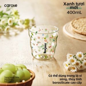 CAROTE | Ly Tách Nước Trà Thủy Tinh Phong Cách Văn Phòng