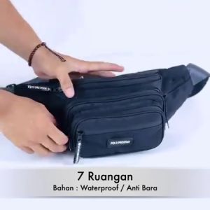 Tas Pria Tas Selempang Bahu Pria Wanita Casual Tas Pinggang Waist Bag Multi Fungsi