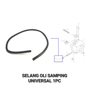 Selang Oli Samping Universal - Slang Tali Seling Penghubung Karet Pompa Oli Oil Pomp Pump Samping Untuk Segala Motor Panjang 66 cm Centimeter