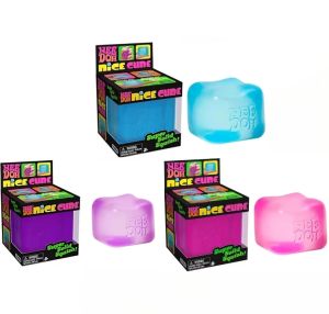 II Trending Nee Doh Jellyfish & Cube Squish Toy Soft Jelly Squeeze Stress Relief Fidget Toy Sensory NeeDoh for Kids & Adults
