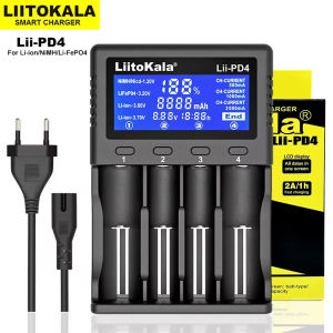 Liitokala | Sạc Pin Thông Minh LiitoKala Lii-PD4 4 Ngăn Hiển Thị LCD Dành Cho Pin 18650 21700 AA AAA NiMH Li-ion LiFePO4 - Sạc Nhanh An Toàn Đa Năng Dùng Trong Gia Đình