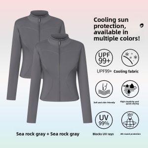 miiow | Cat Person Sun Protection Clothing Original Silk Ice Thin Stand Collar Outdoor UV Protection Slim Fit Summer New Style Womens Coat