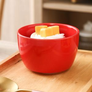 MAIYUQI | Heat-Resistant Ceramic Bowl Underglaze Red