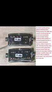 FLEOR 2PCS Alnico 5 LP Guitar Humbucker Pickups Neck Bridge Pickups Set Chrome Color