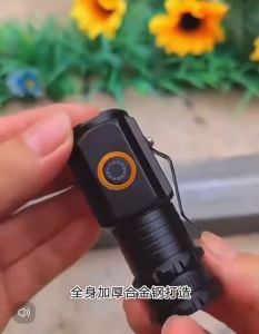 small steel cannon flashlight rechargeable 3 Modes Strong Brightness Magnetic Heavy-Duty Mini Camping LED Light Waterproof household outdoor